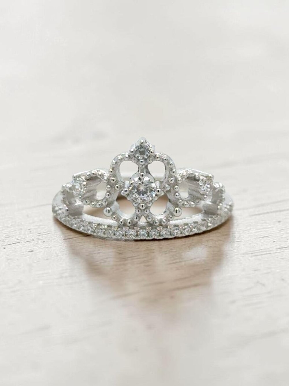 CZ Tiara Ring in 925 Sterling Silver